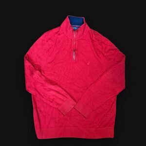 Nautica Men's Red Quarter Zip